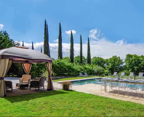 L'Orangerie Duras, poolside & marquee